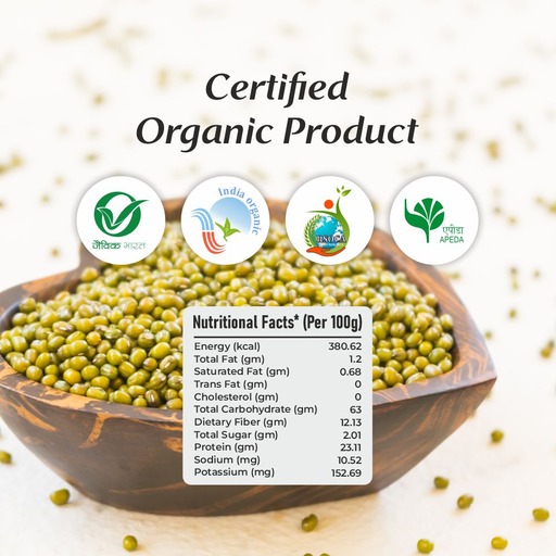 Organic Desi Green Gram (Moong Bean)